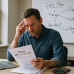 Business owner reviewing whether a loan is strategic or just panic borrowing